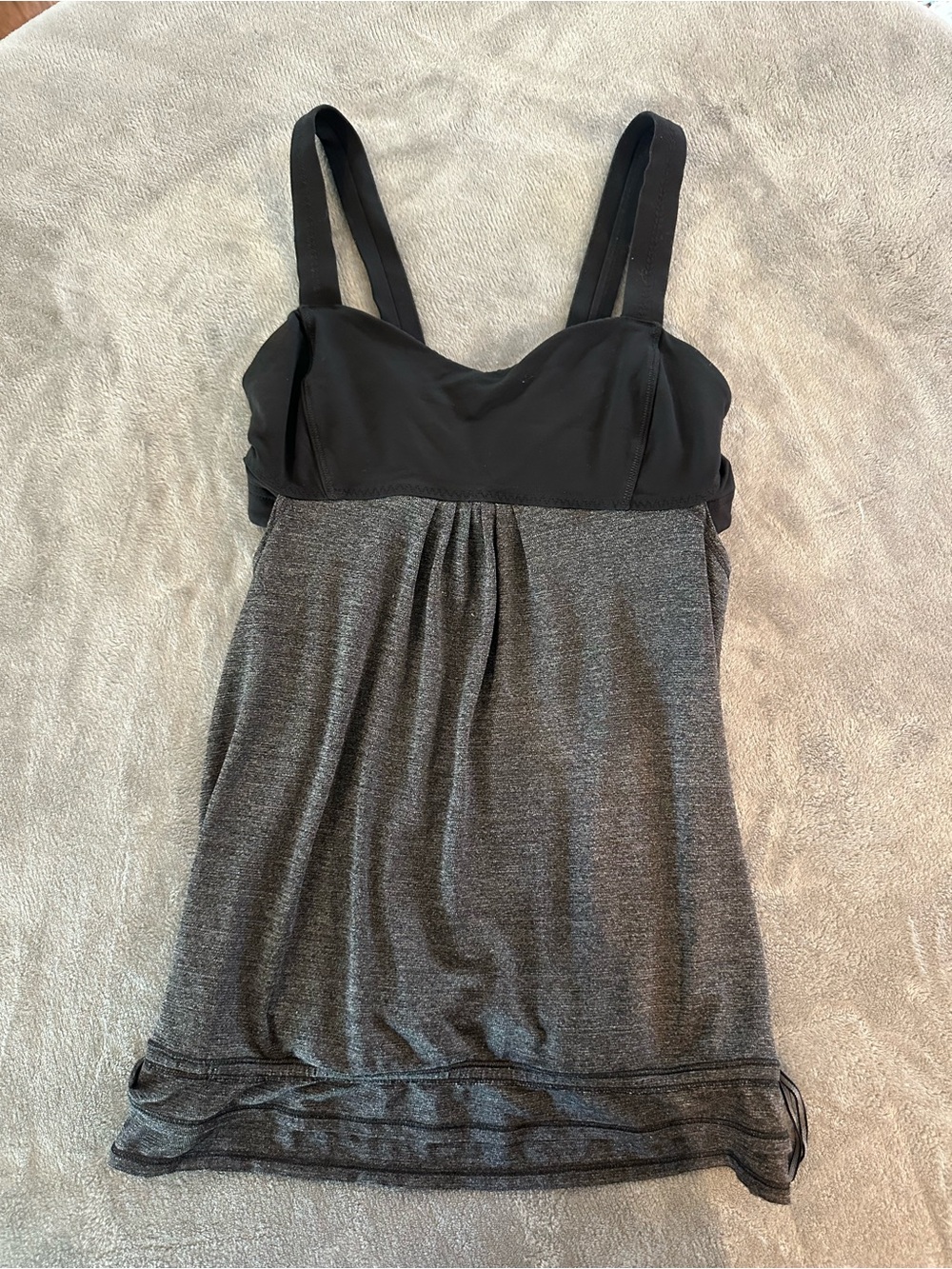 lululemon Built-In Bra Tank Black Racerback